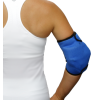 Elbow ice wrap on woman back view